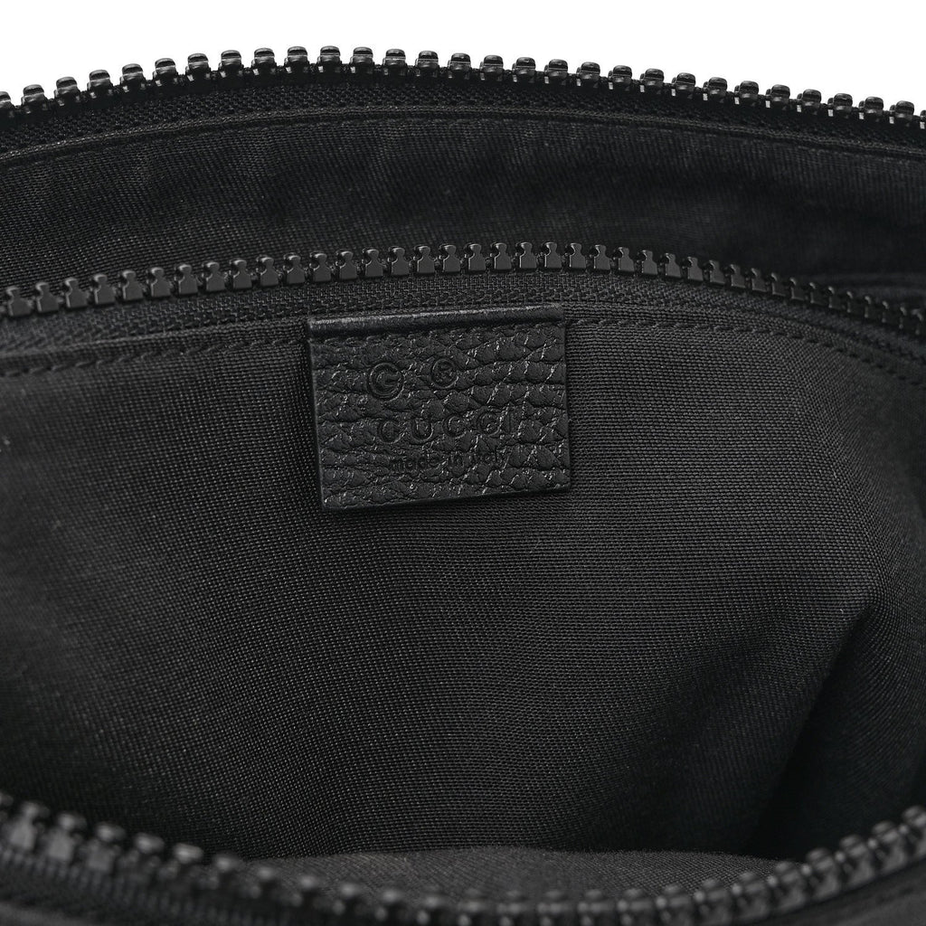 Nylon Monogram Small Flat Messenger Bag Black