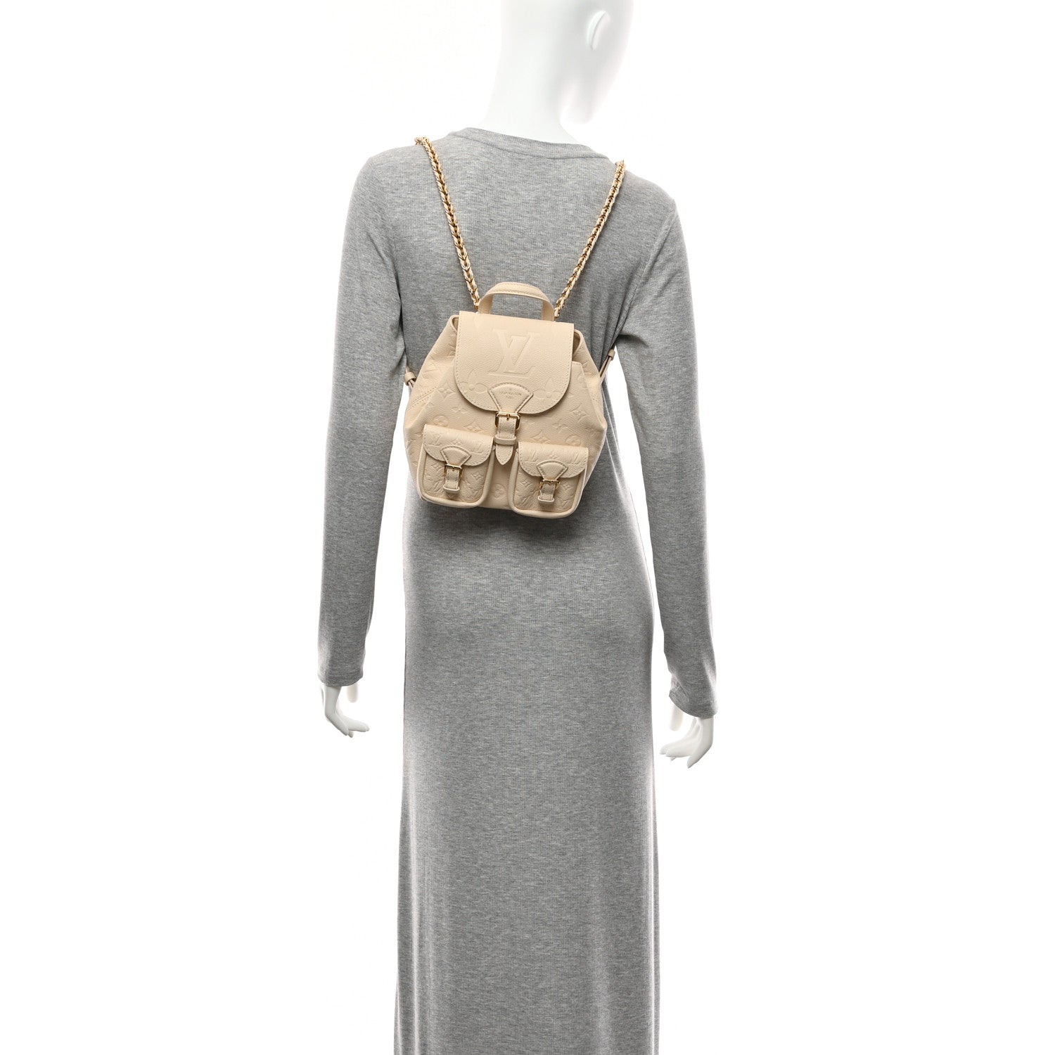 Empreinte Monogram Backup Backpack Cream
