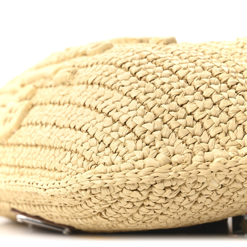 Yarn Raffia Effect Crochet Belt Bag Naturale