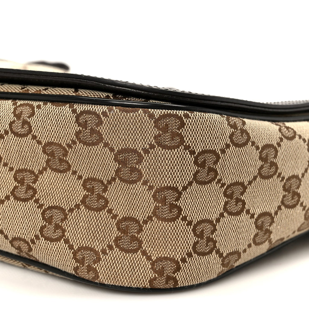 Monogram Flap Messenger Bag Beige Dark Brown