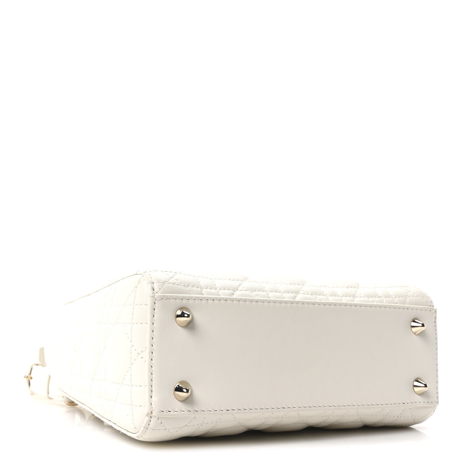 Lambskin Cannage Small My ABCDior Lady Dior White