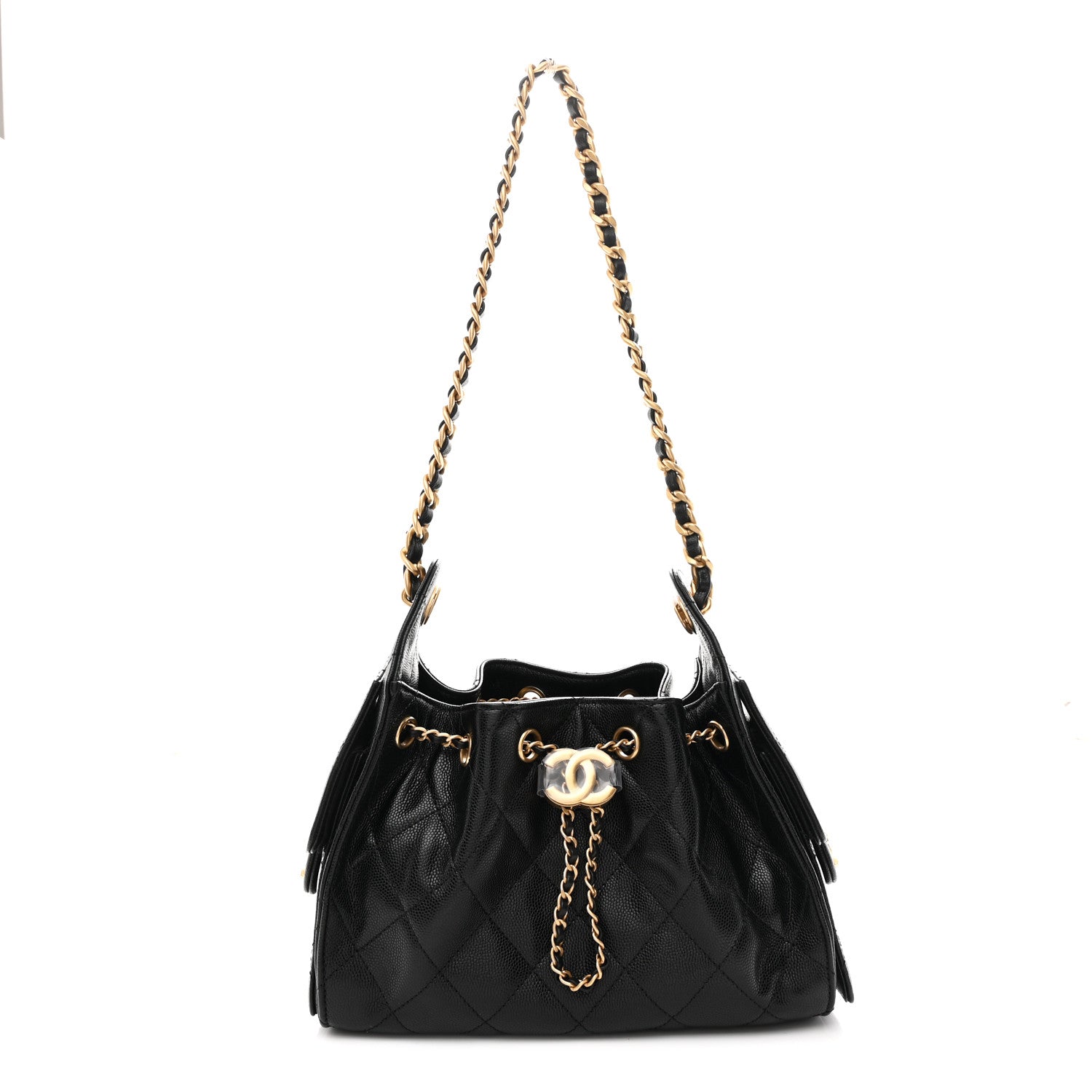 Caviar Quilted Mini Chanel 25 Handbag Black