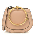 Calfskin Suede Small Nile Bracelet Bag Biscotti Beige