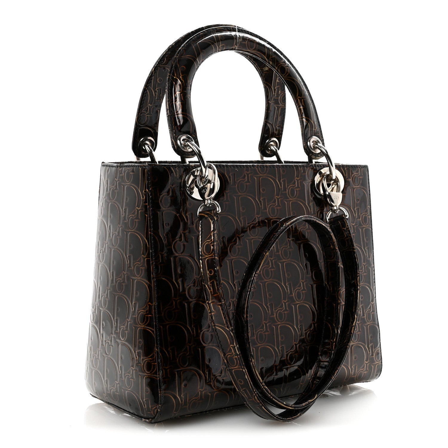 Patent Ultimate Medium Lady Dior Brown