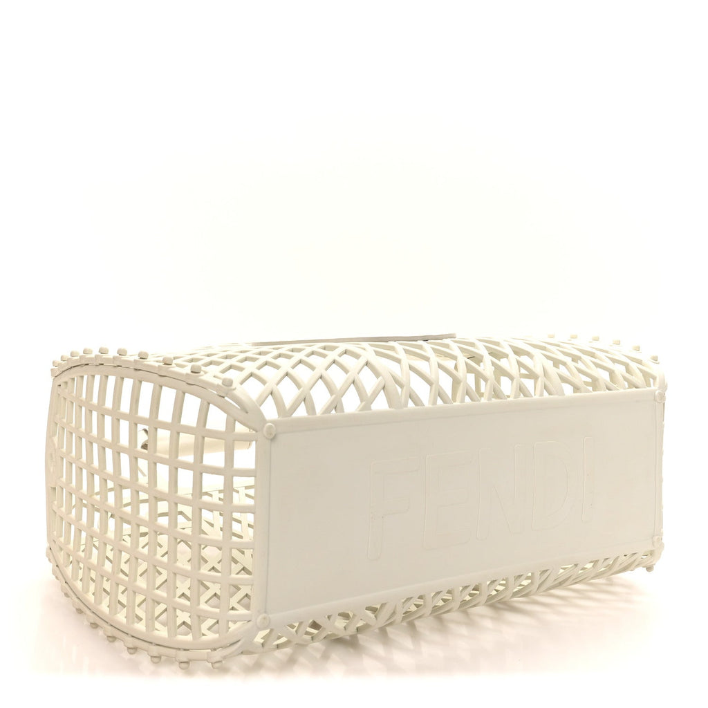 Recycled Plastic Vitello Liberty Matte Medium Fendi Basket White Ice