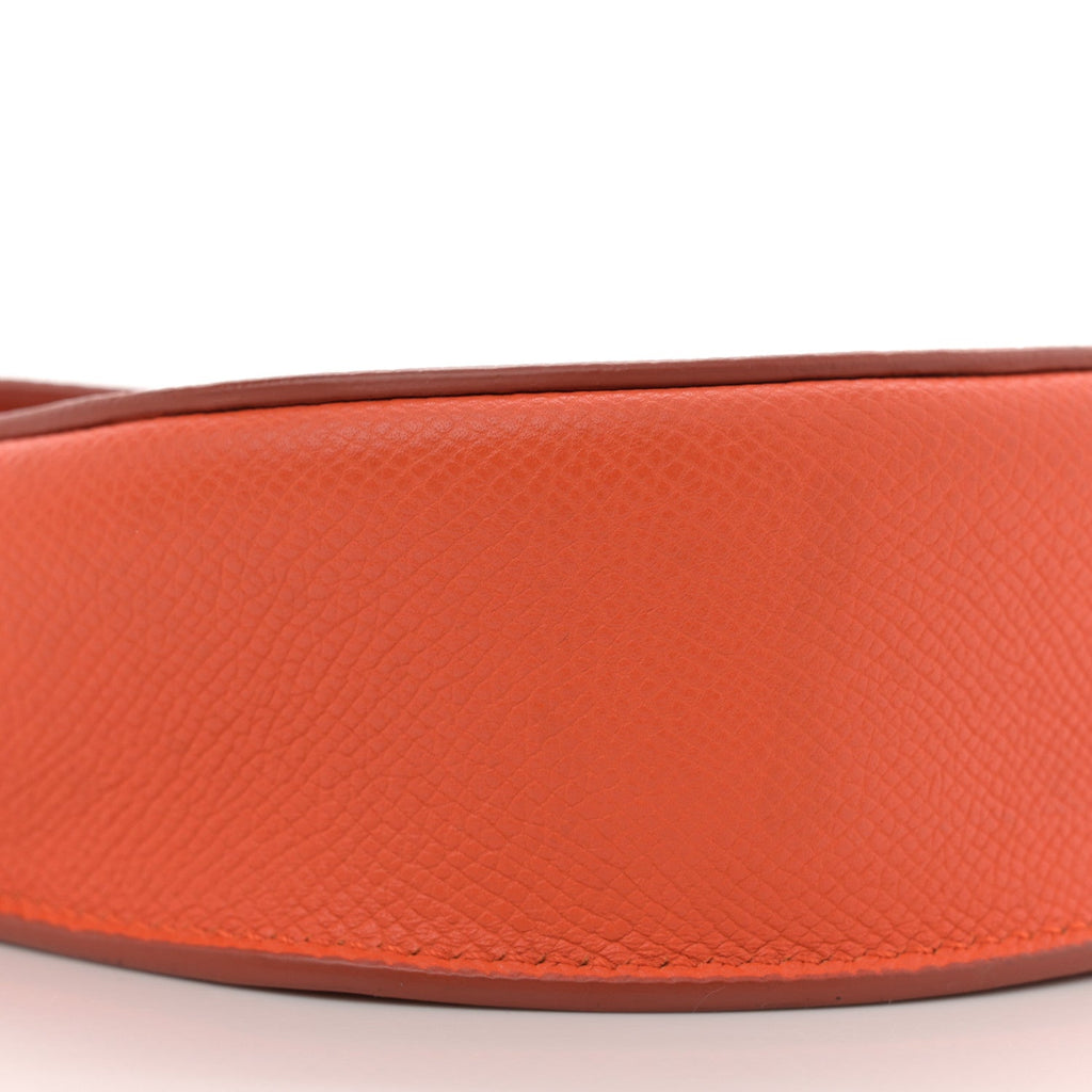 Grained Calfskin Small Trotteur Orange