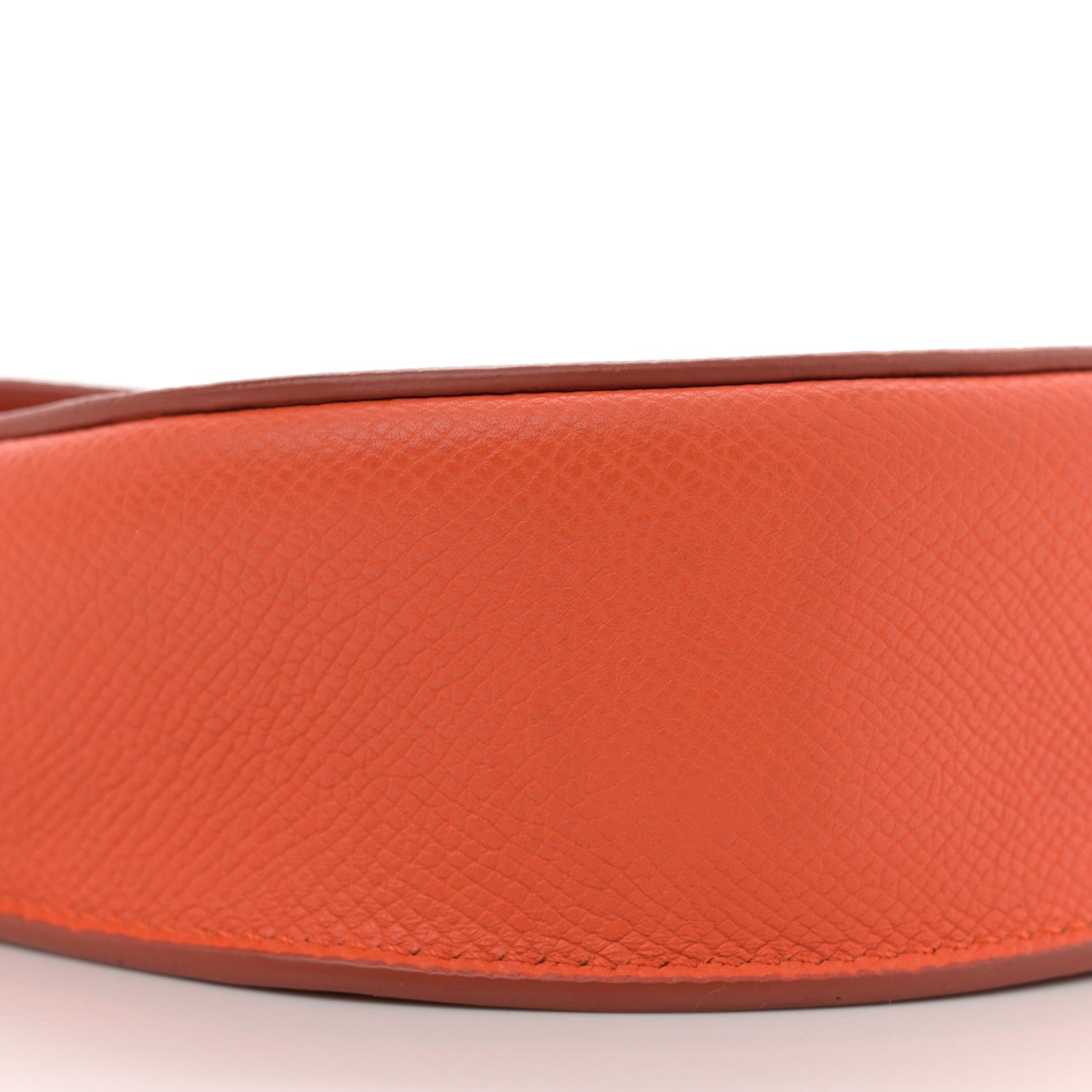 Grained Calfskin Small Trotteur Orange
