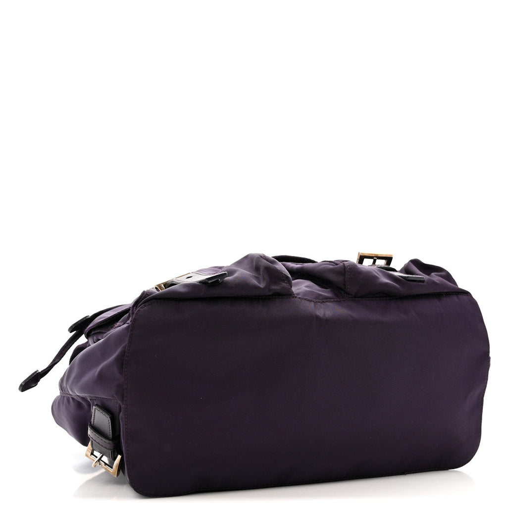Tessuto Nylon Saffiano Medium Backpack Purple