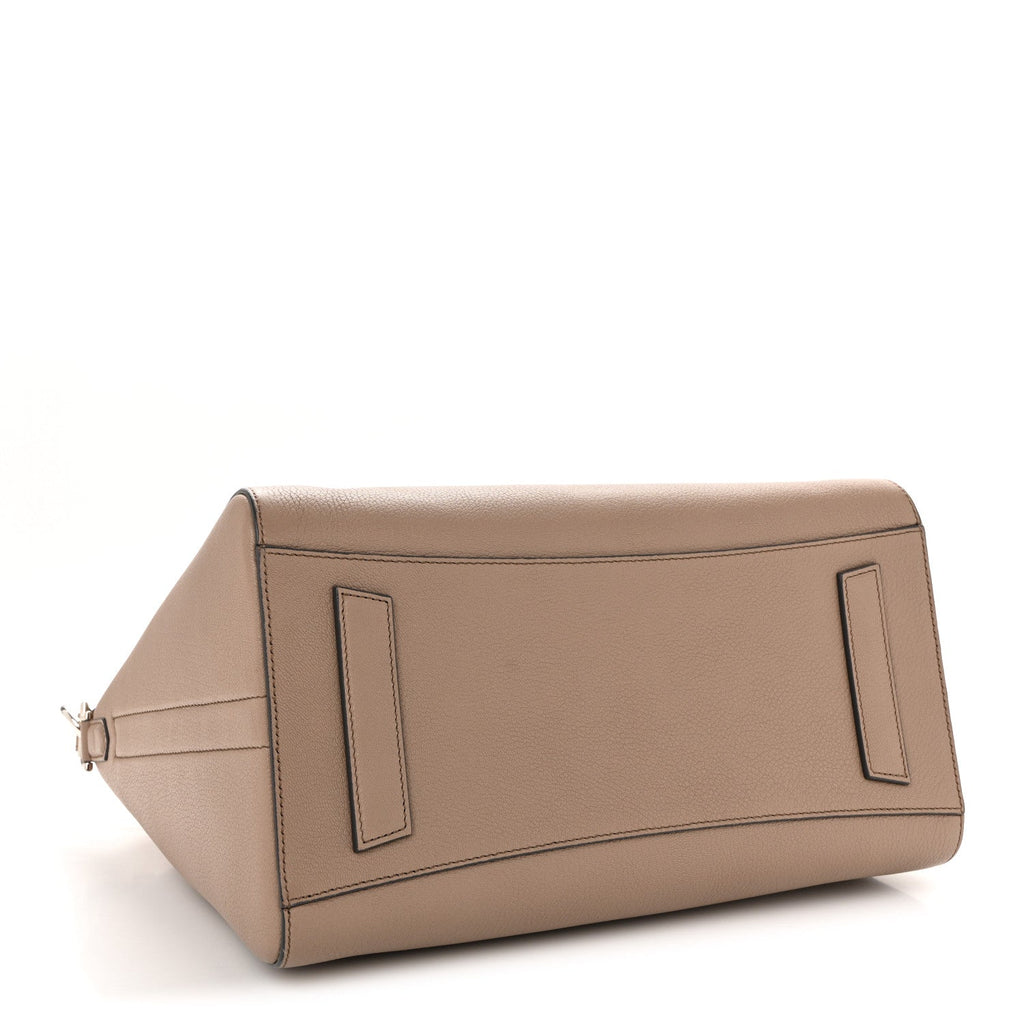 Sugar Goatskin Medium Antigona Linen