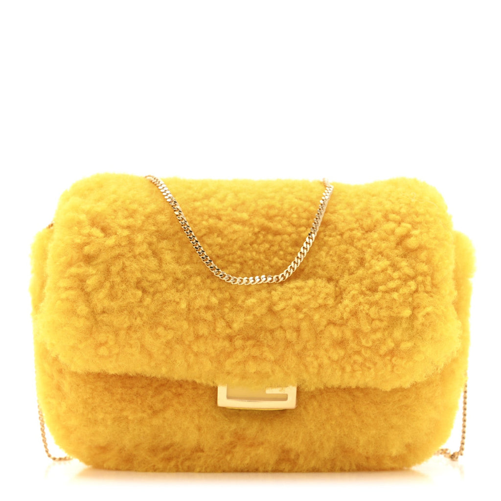 Shearling Vitello Grace Nano Baguette Charm Narciso