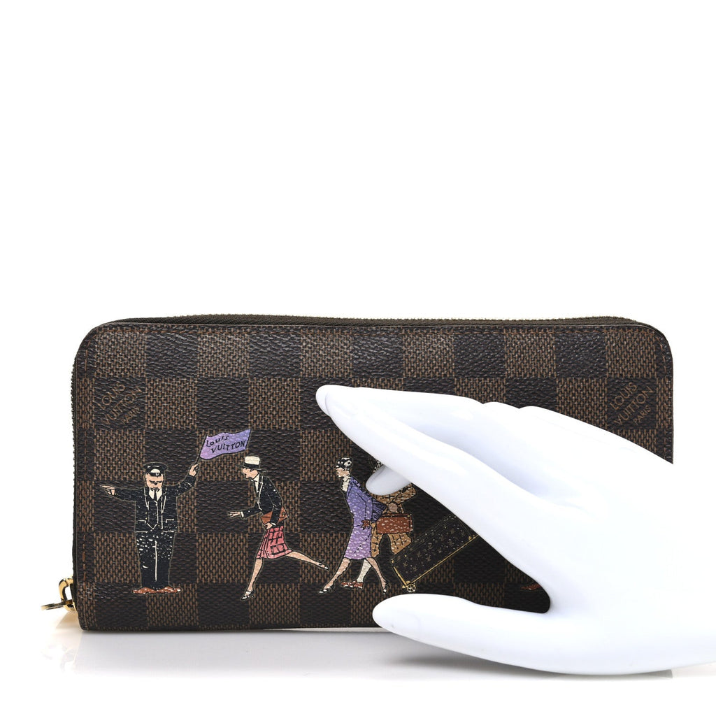 Damier Ebene Illustre Zippy Wallet Violet