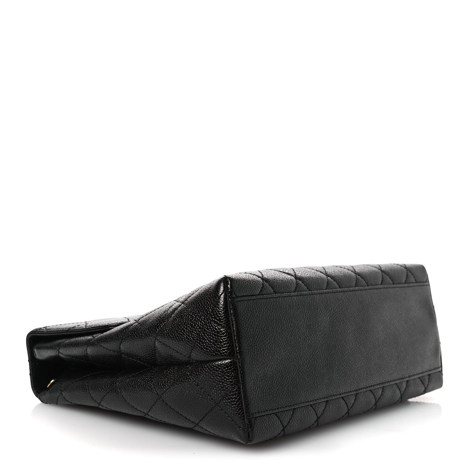 Caviar Quilted Jumbo Kelly Flap Black
