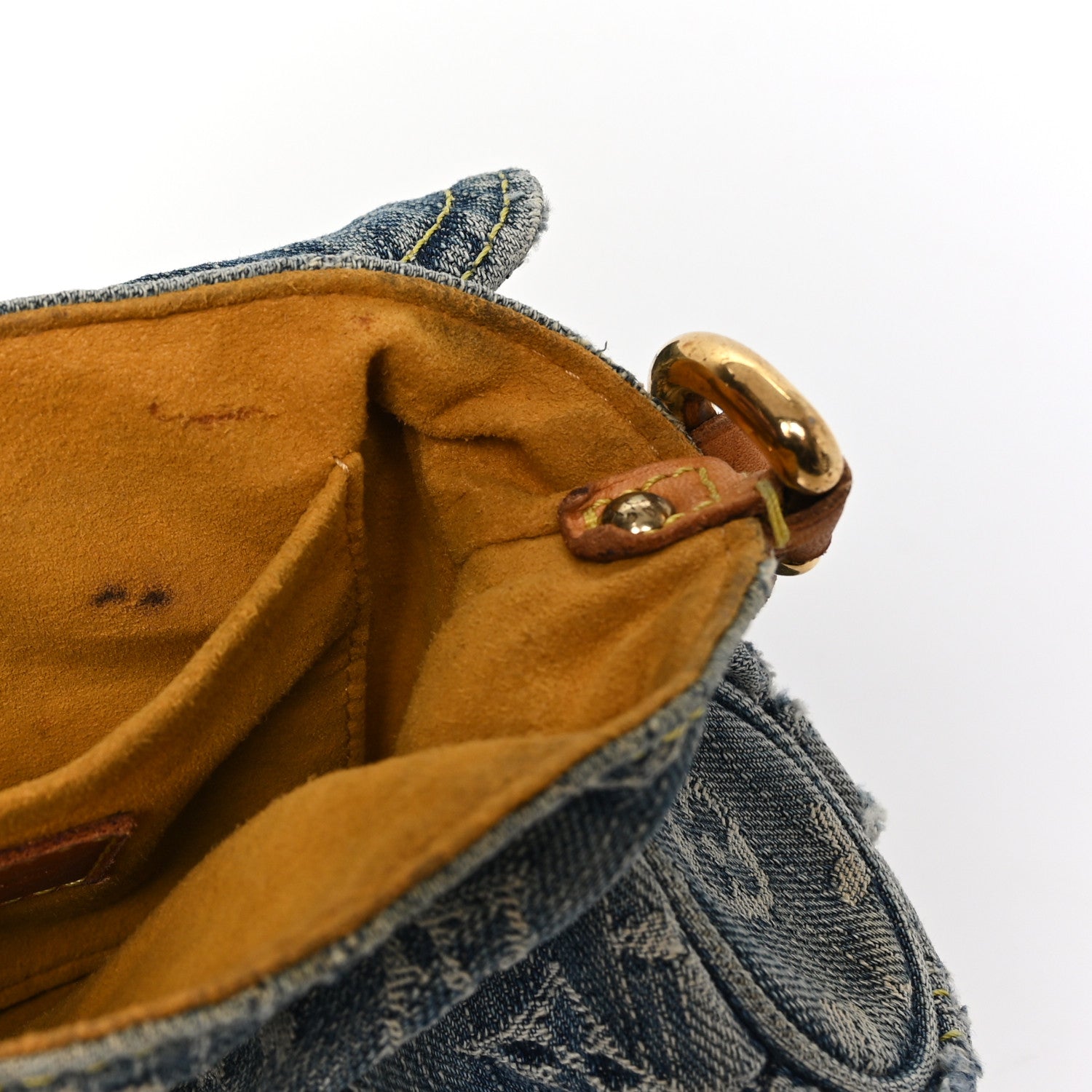 Monogram Denim Mini Pleaty Blue