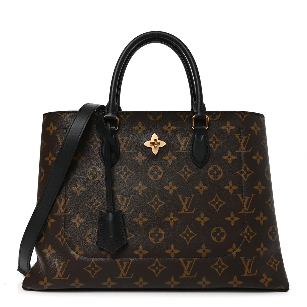 Monogram Flower Tote Black