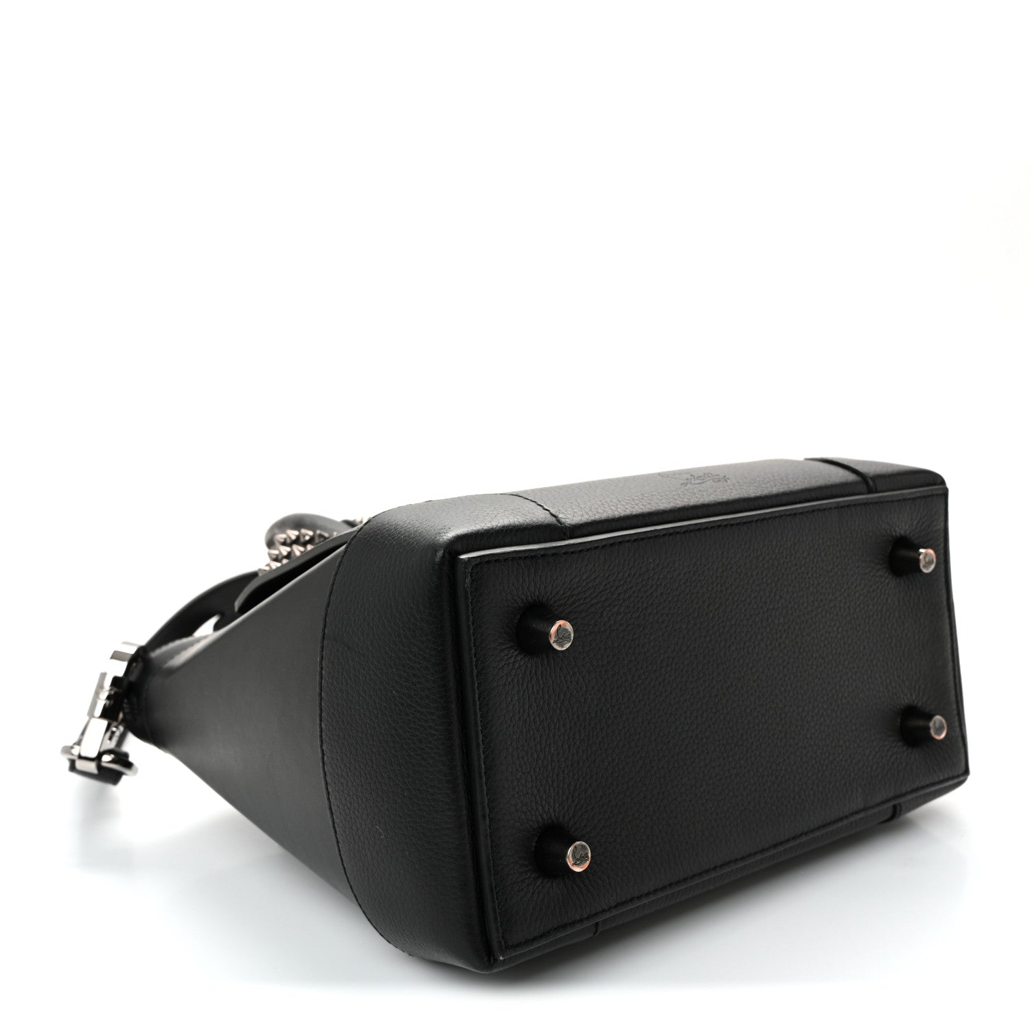 Grained Calfskin Spike Small Eloise Tote Black