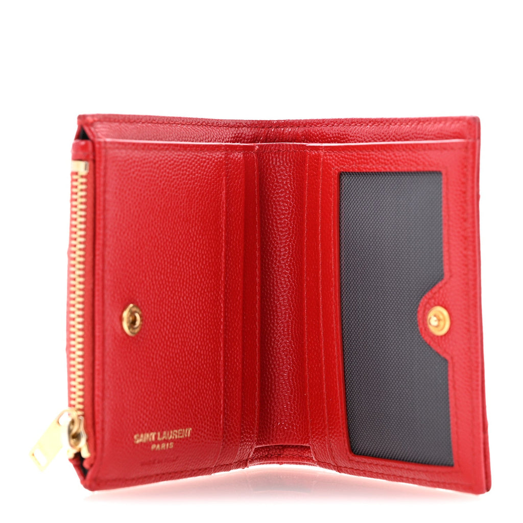 Grain De Poudre Matelasse Chevron Monogram Zipped  Case Bandana Red