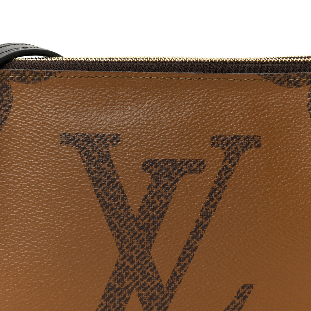 Reverse Monogram Giant Double Zip Pochette
