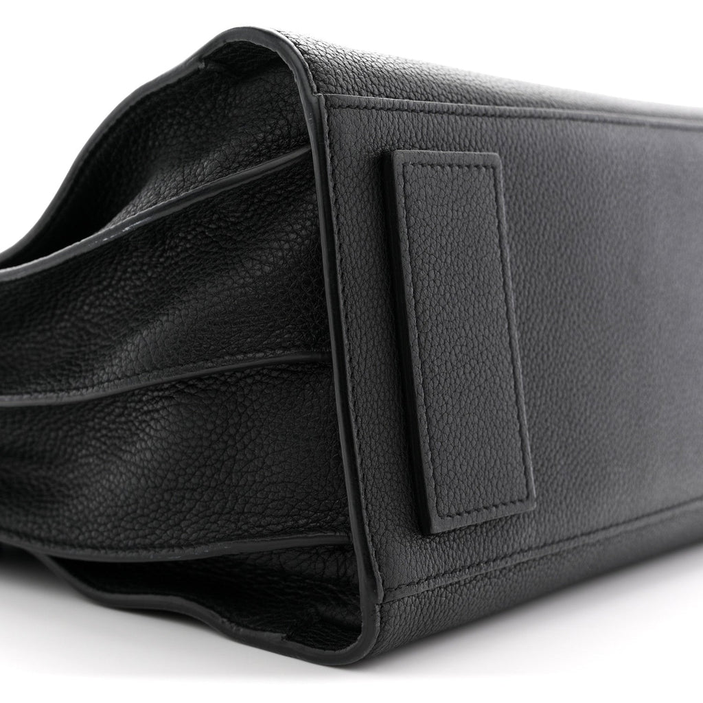 Grained Calfskin Small Supple Sac De Jour Black