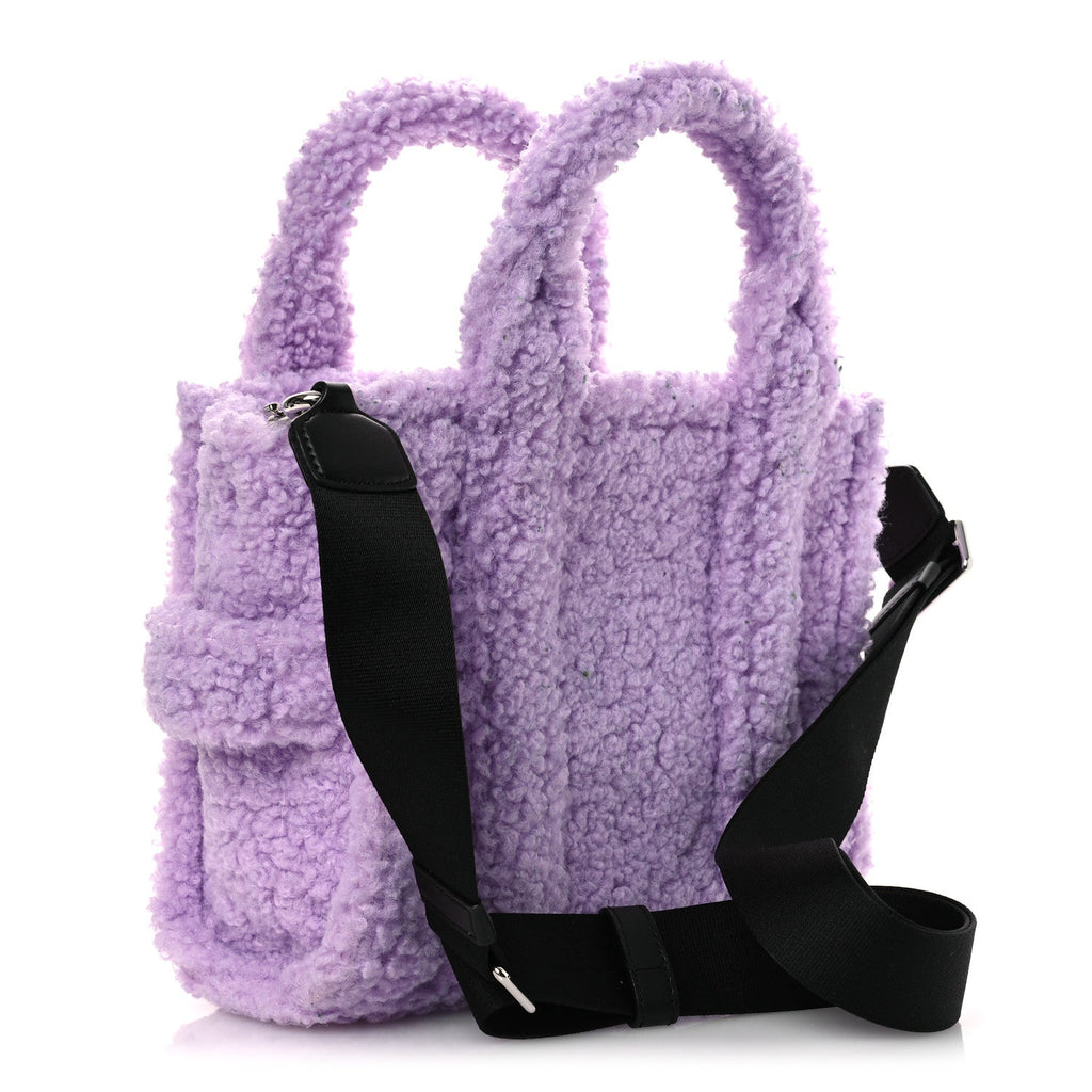 Polyester Cotton Small The Teddy Traveler Tote Bag Lilac