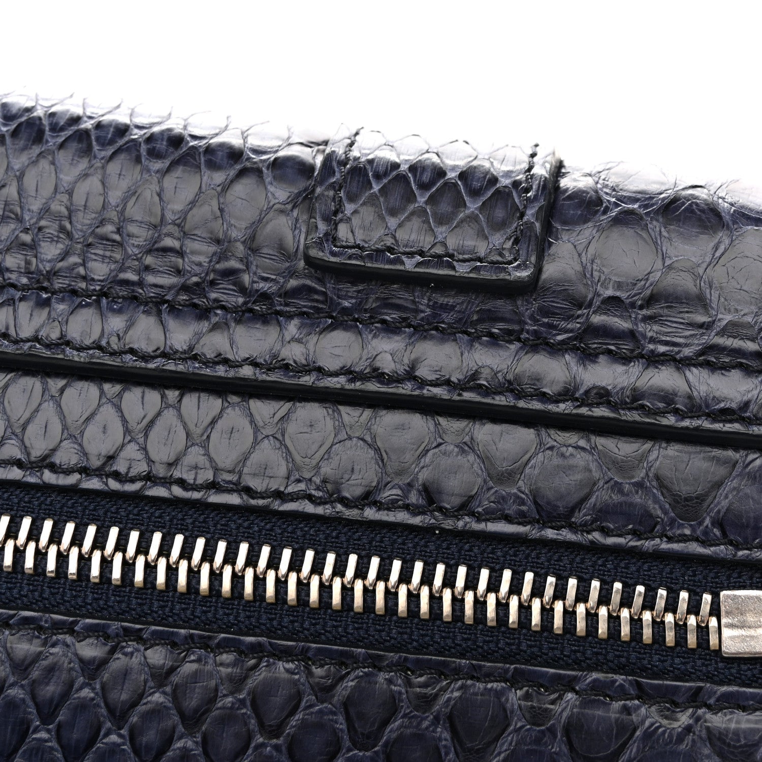 Snakeskin PS1 Pochette Clutch Blue