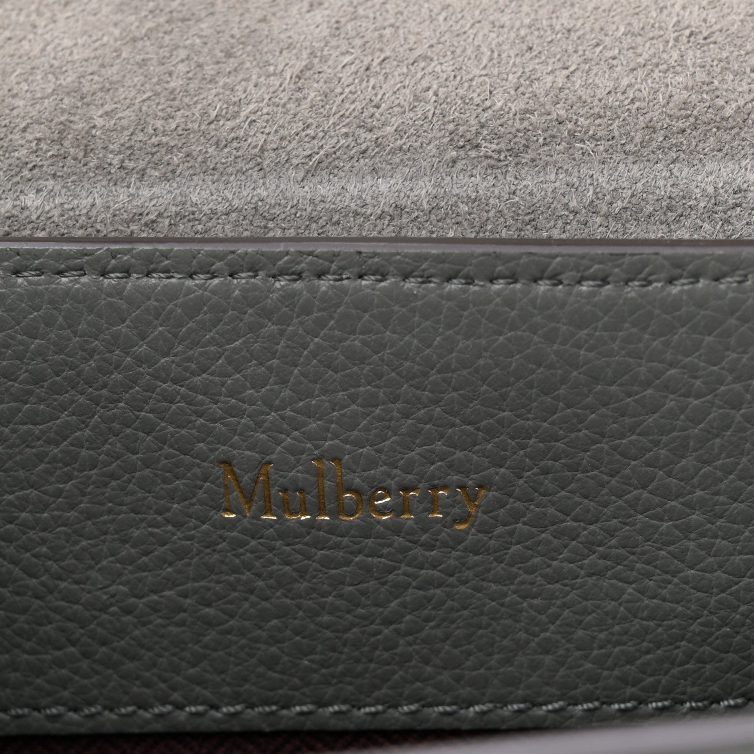 Small Classic Grain Calfskin Mini Seaton Grey