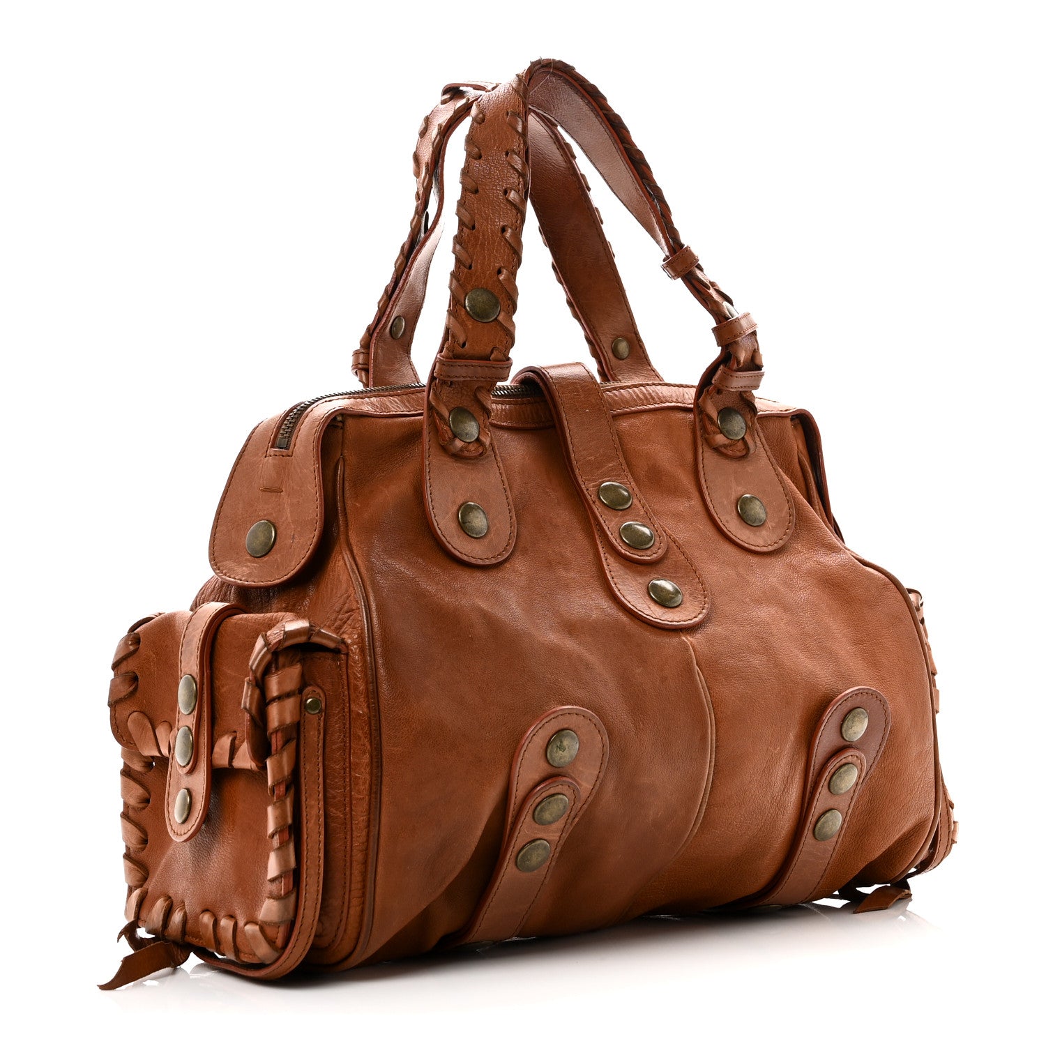Calfskin Silverado Shoulder Bag Tan