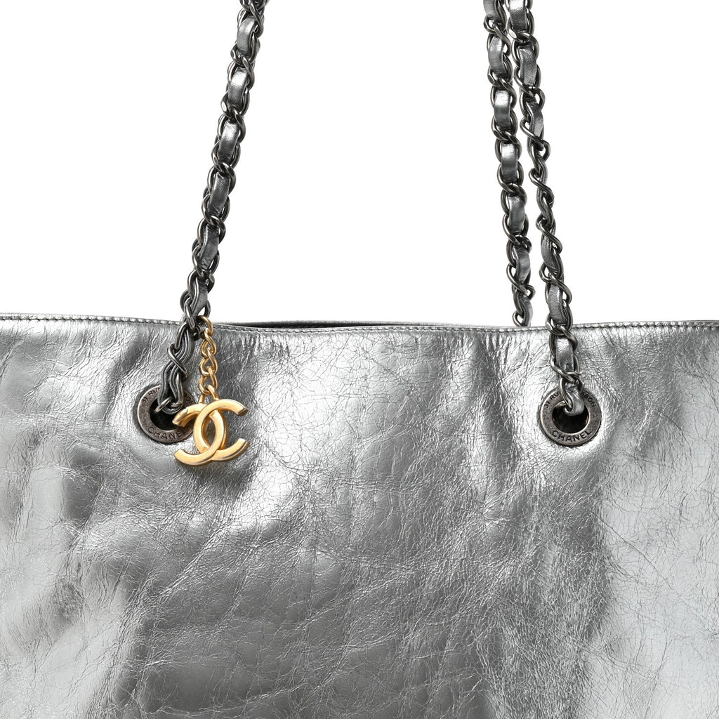 Calfskin Chain 20s Signe Tote Silver