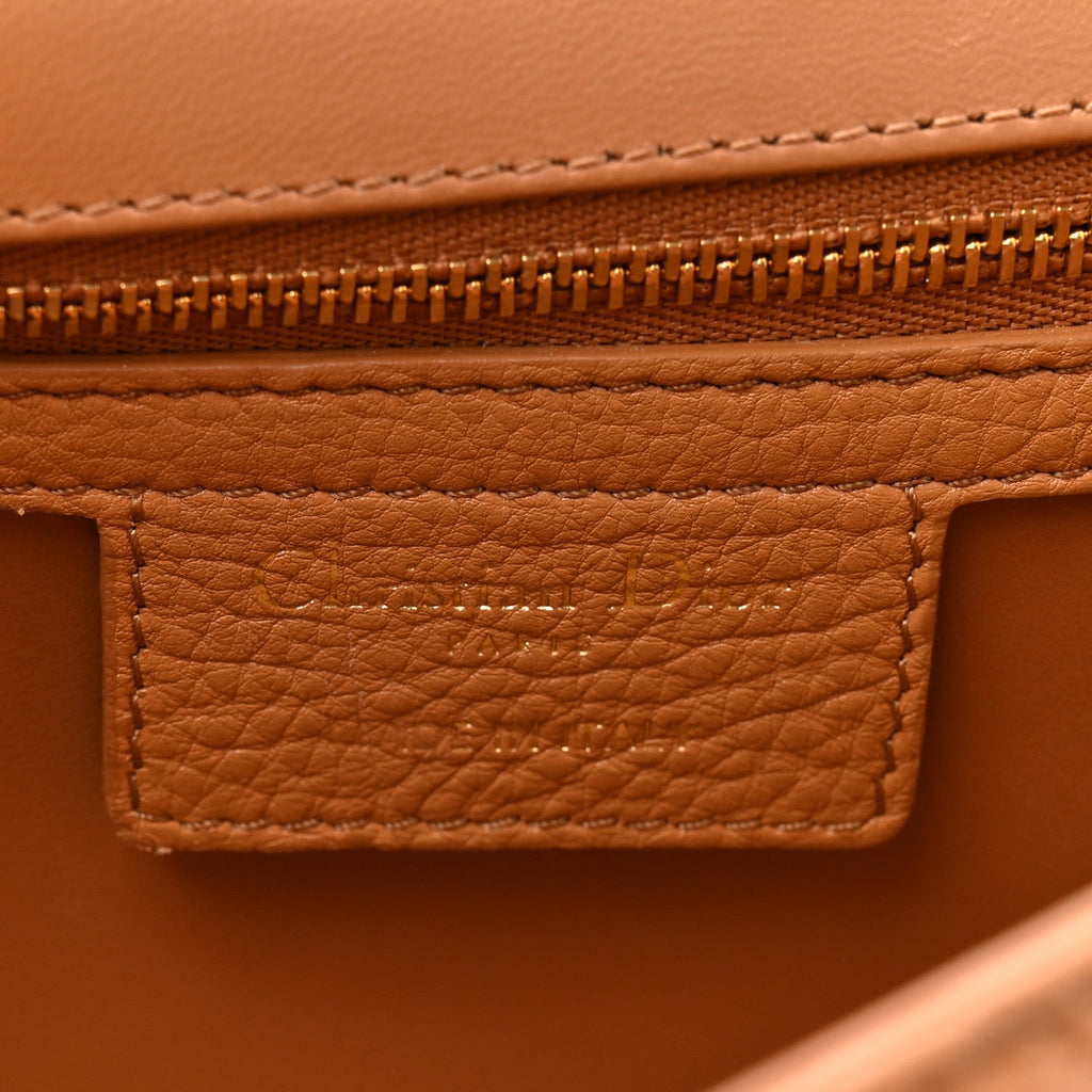 Calfskin Cannage Medium Caro Bag Tan