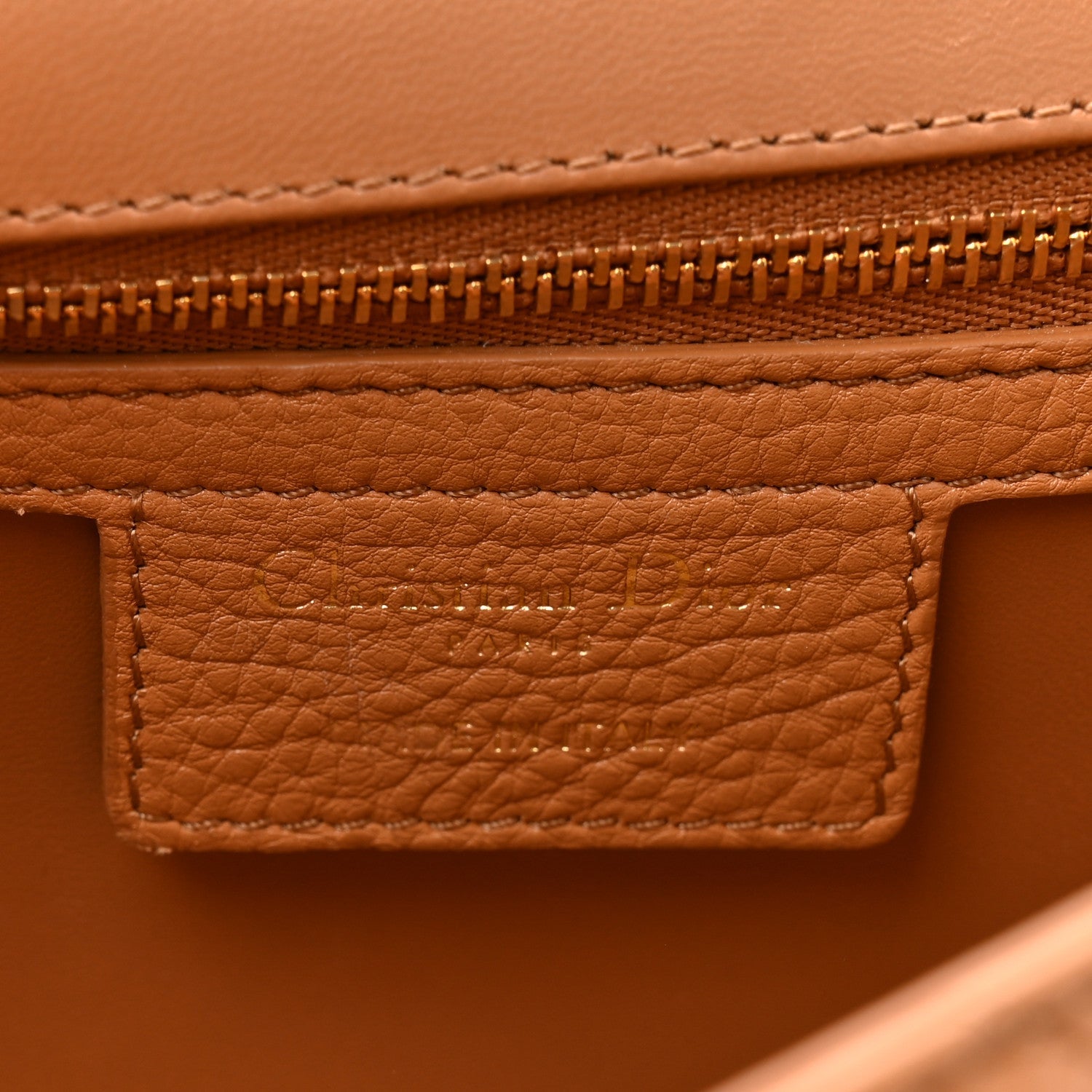 Calfskin Cannage Medium Caro Bag Tan