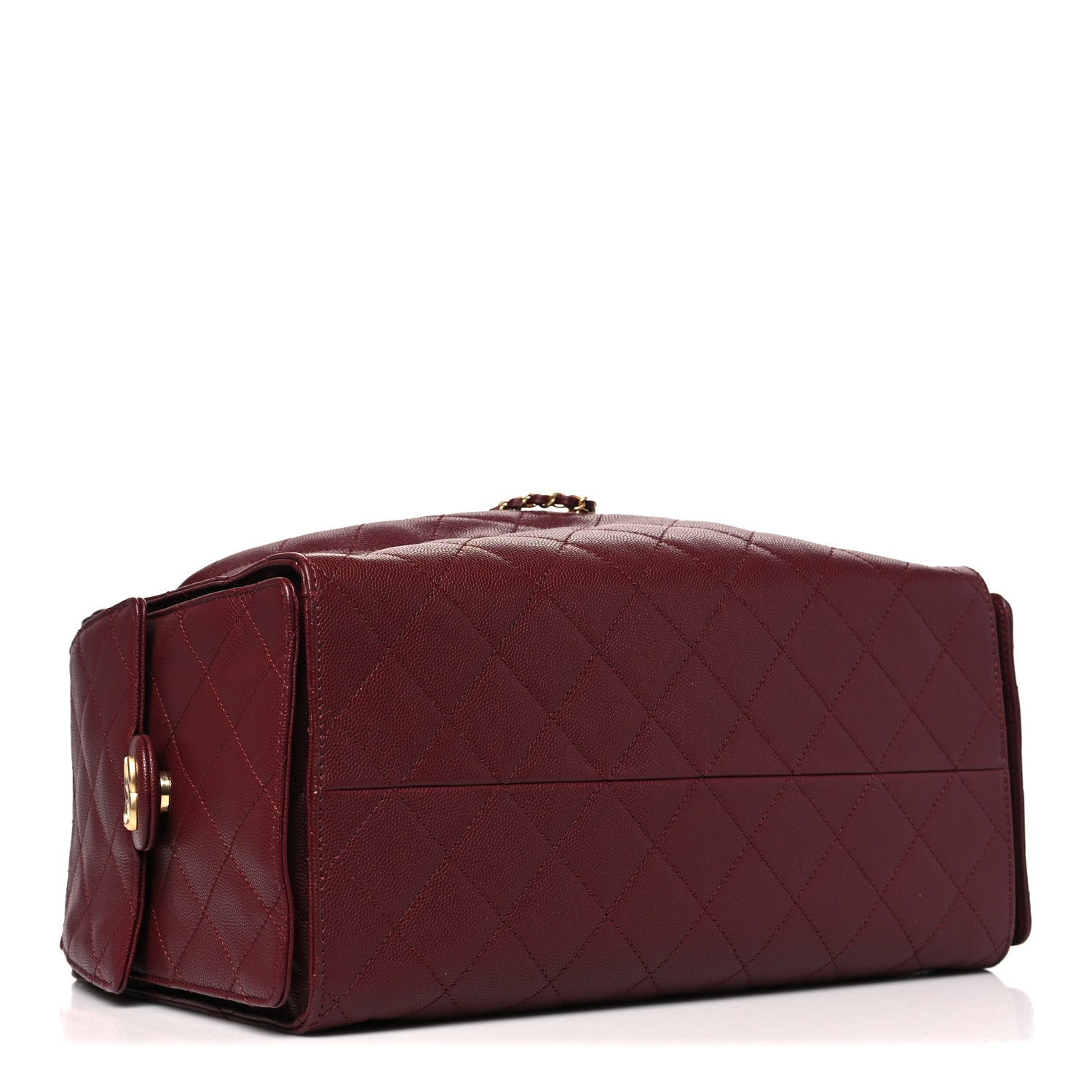 Caviar Quilted Medium Chanel 25 Handbag Burgundy