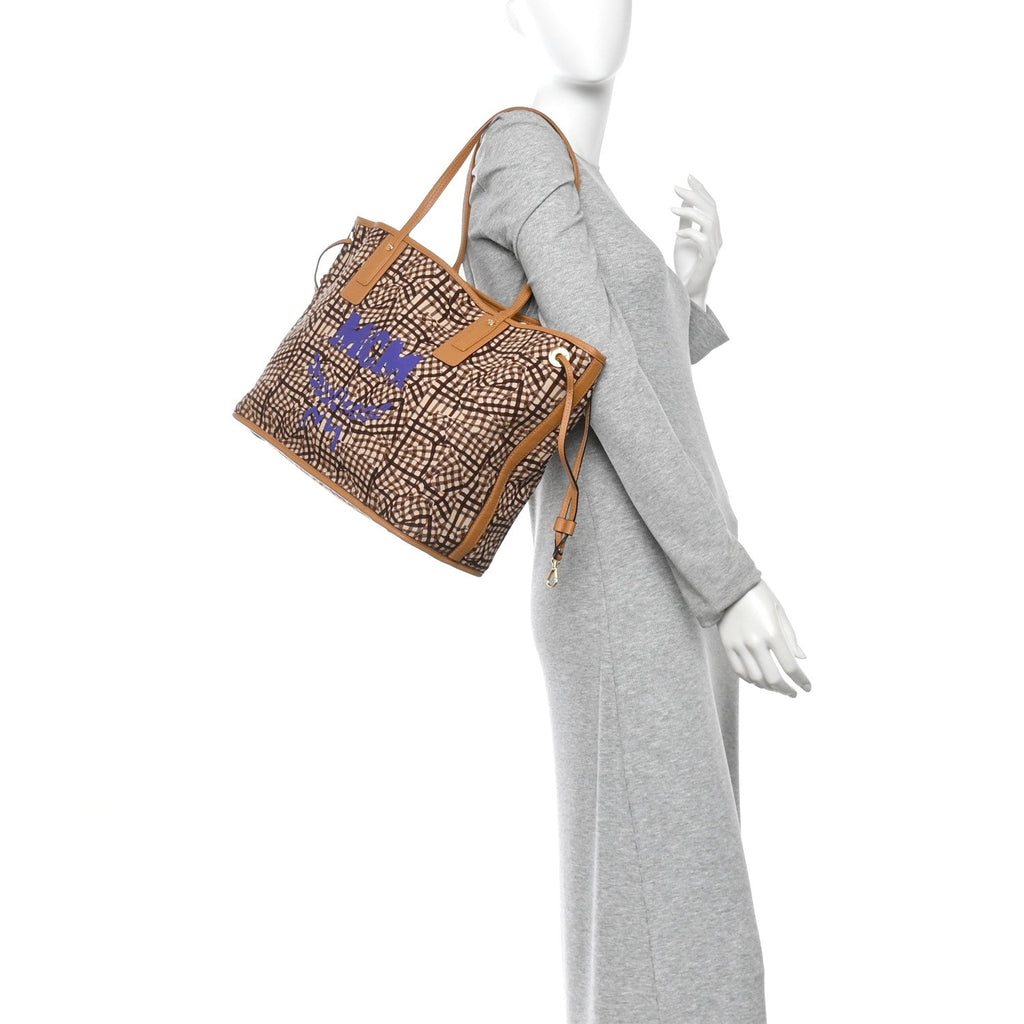 Visetos Medium Liz Reversible Shopper Tote Cognac