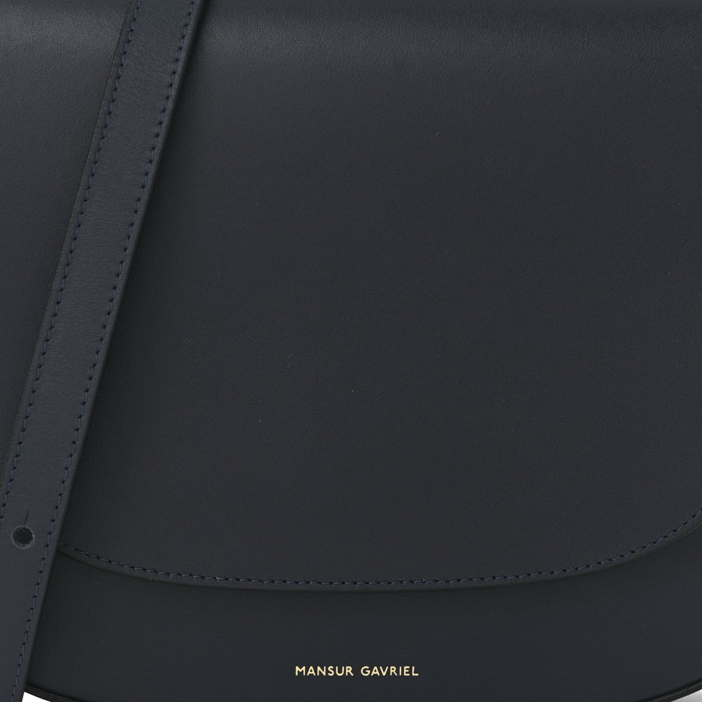 Calfskin Flap Crossbody Bag Blu