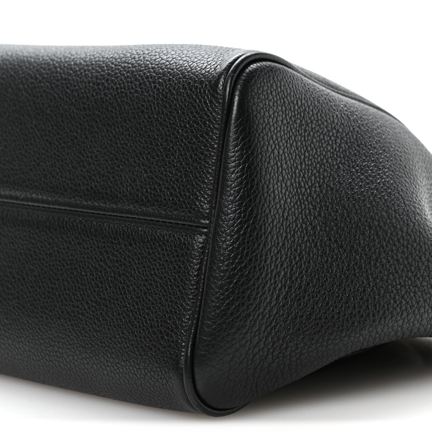 Calfskin Cuir Small Triomphe Cabas Drawstring Black