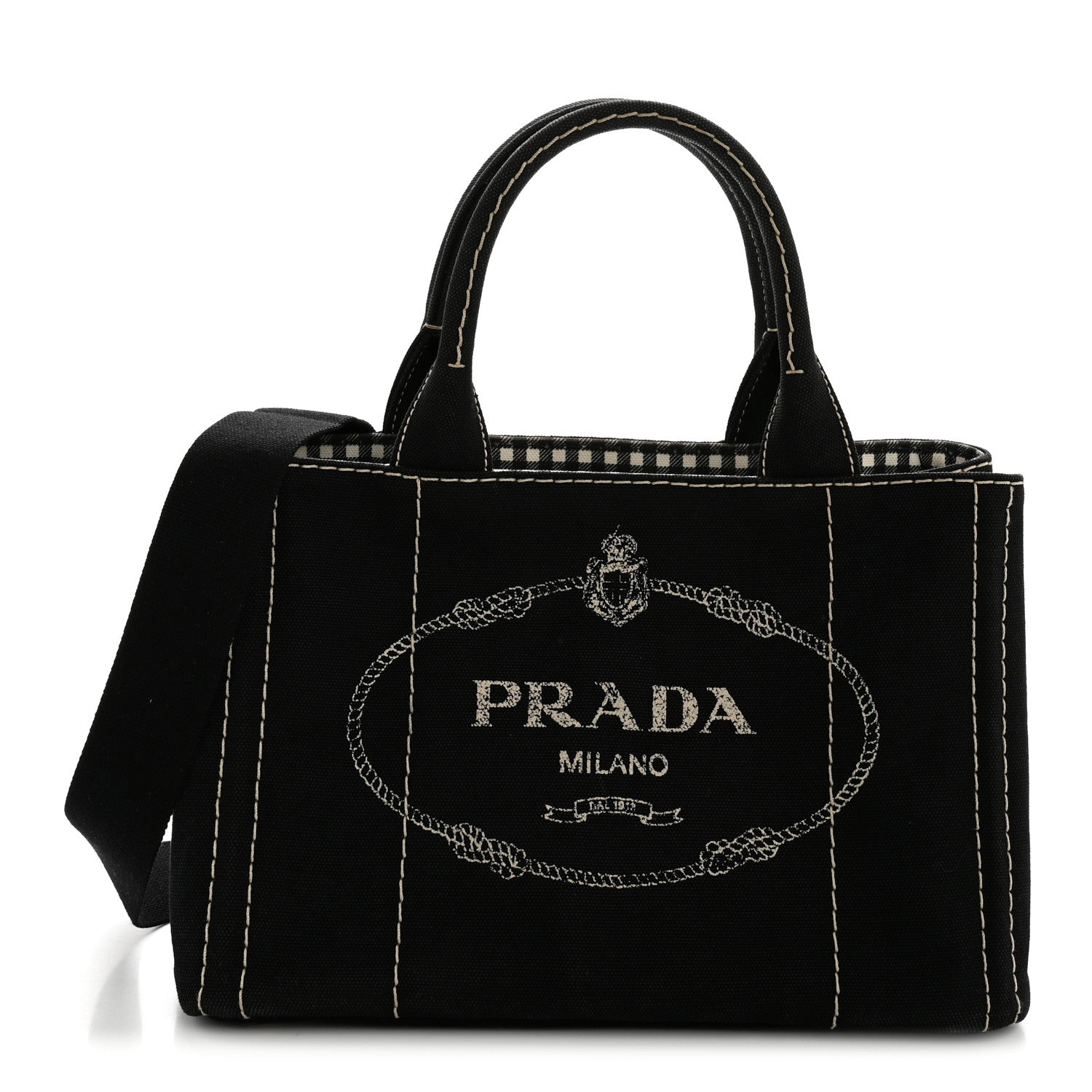 Canapa Small Logo Tote Black Talco