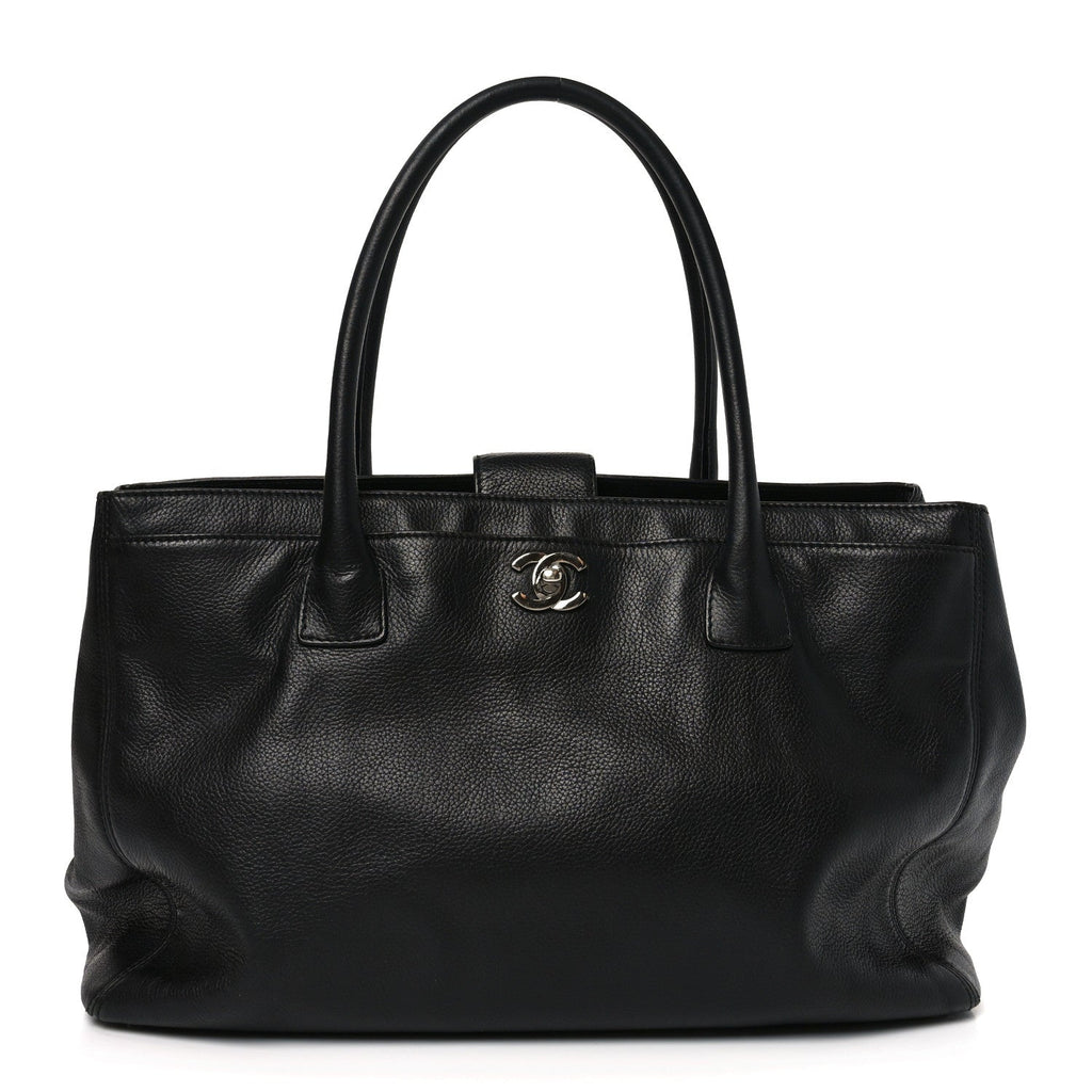 Calfskin Cerf Shopper Tote Black