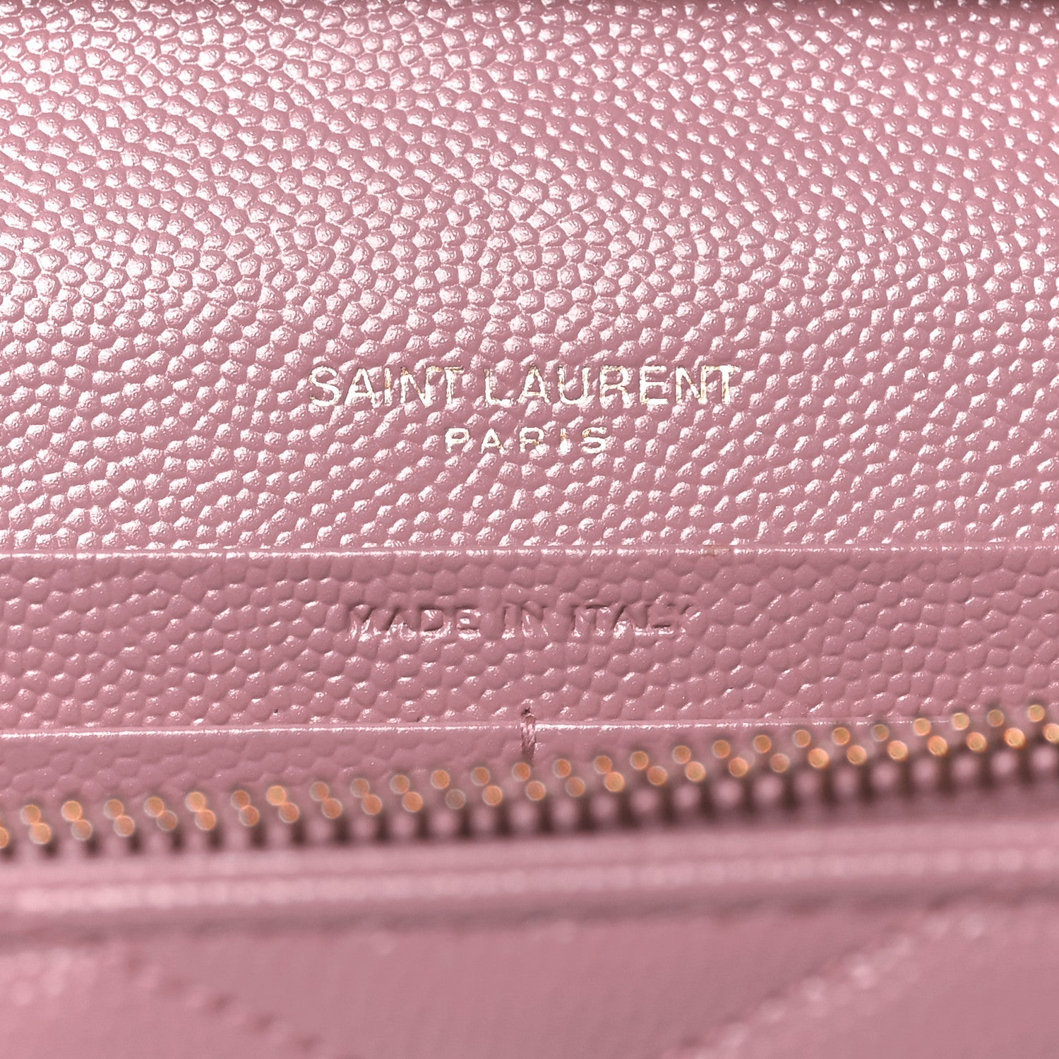 Grain De Poudre Matelasse Chevron Monogram Chain Wallet Fuxia Couture