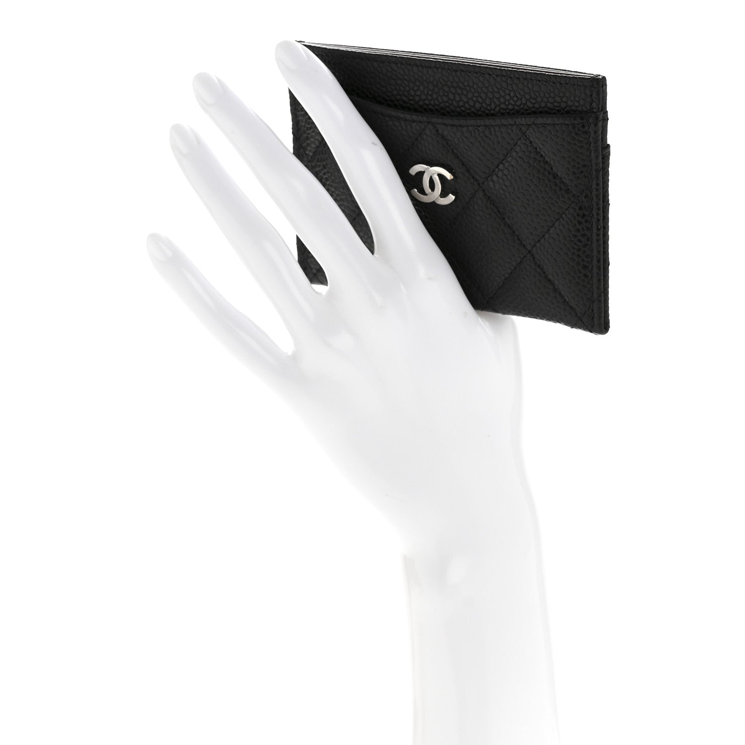 Caviar Quilted  Holder Black