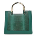 Snakeskin Medium Serpenti Top Handle Tote Emerald