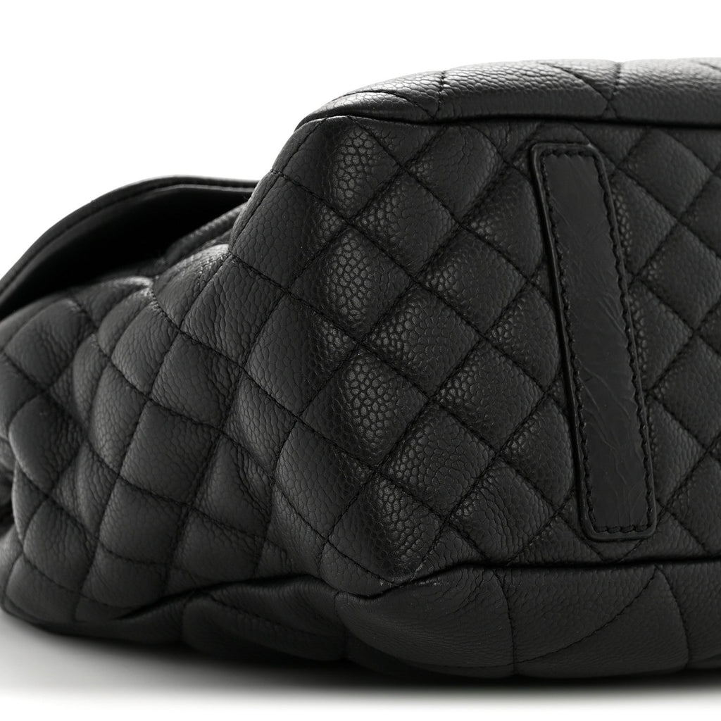 Caviar Quilted Coco Casual Flap Black
