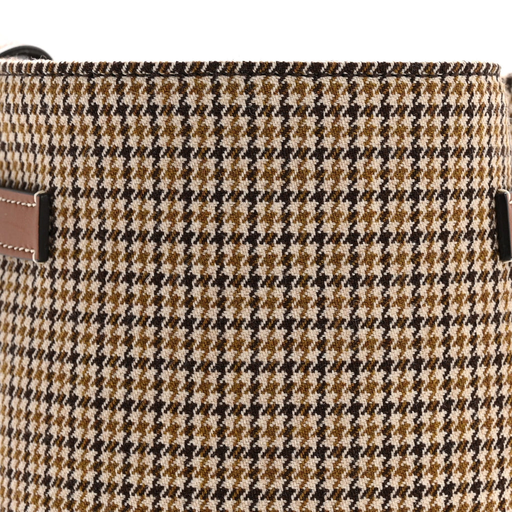 Smooth Calfskin Tweed Nano Big Bag Bucket Tan