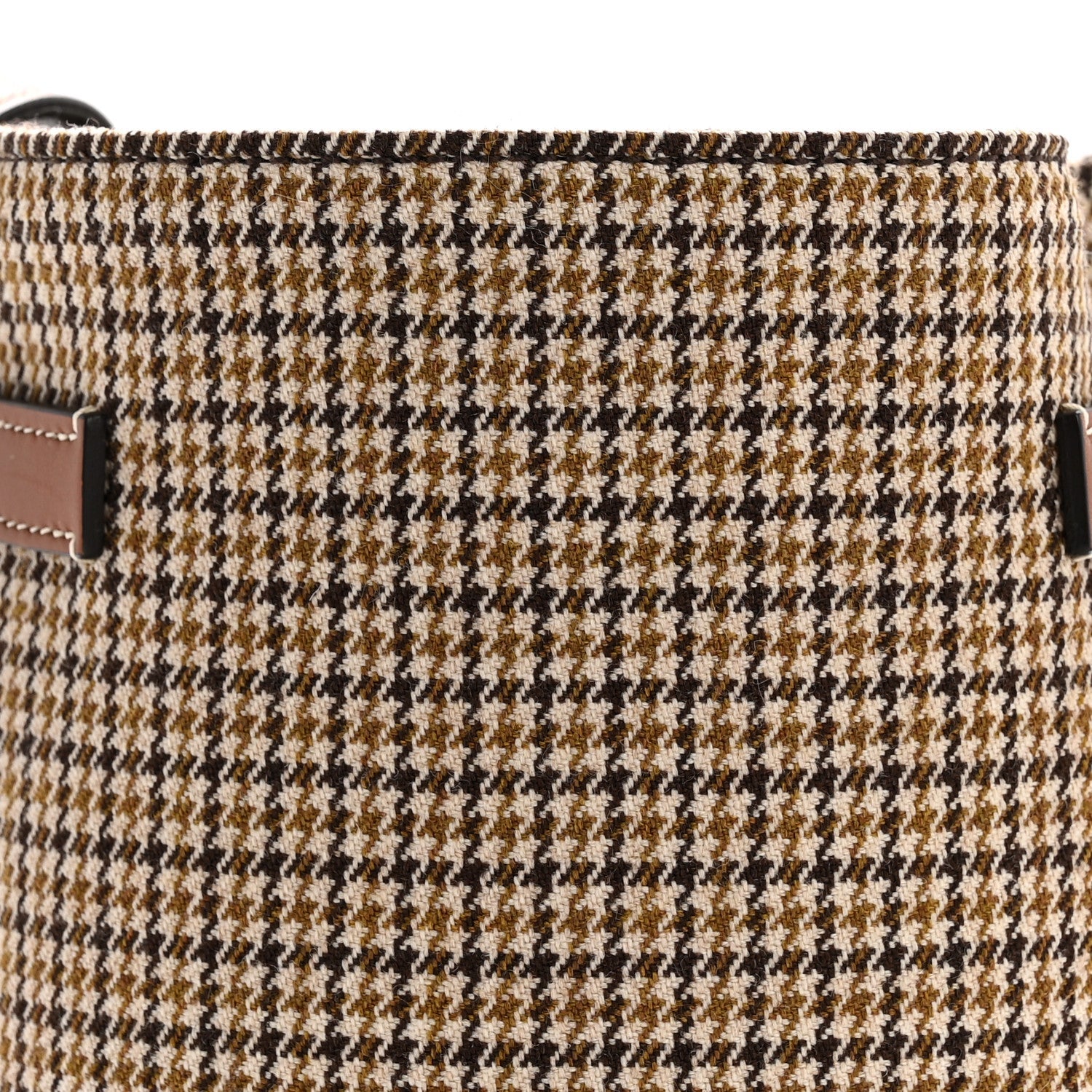 Smooth Calfskin Tweed Nano Big Bag Bucket Tan