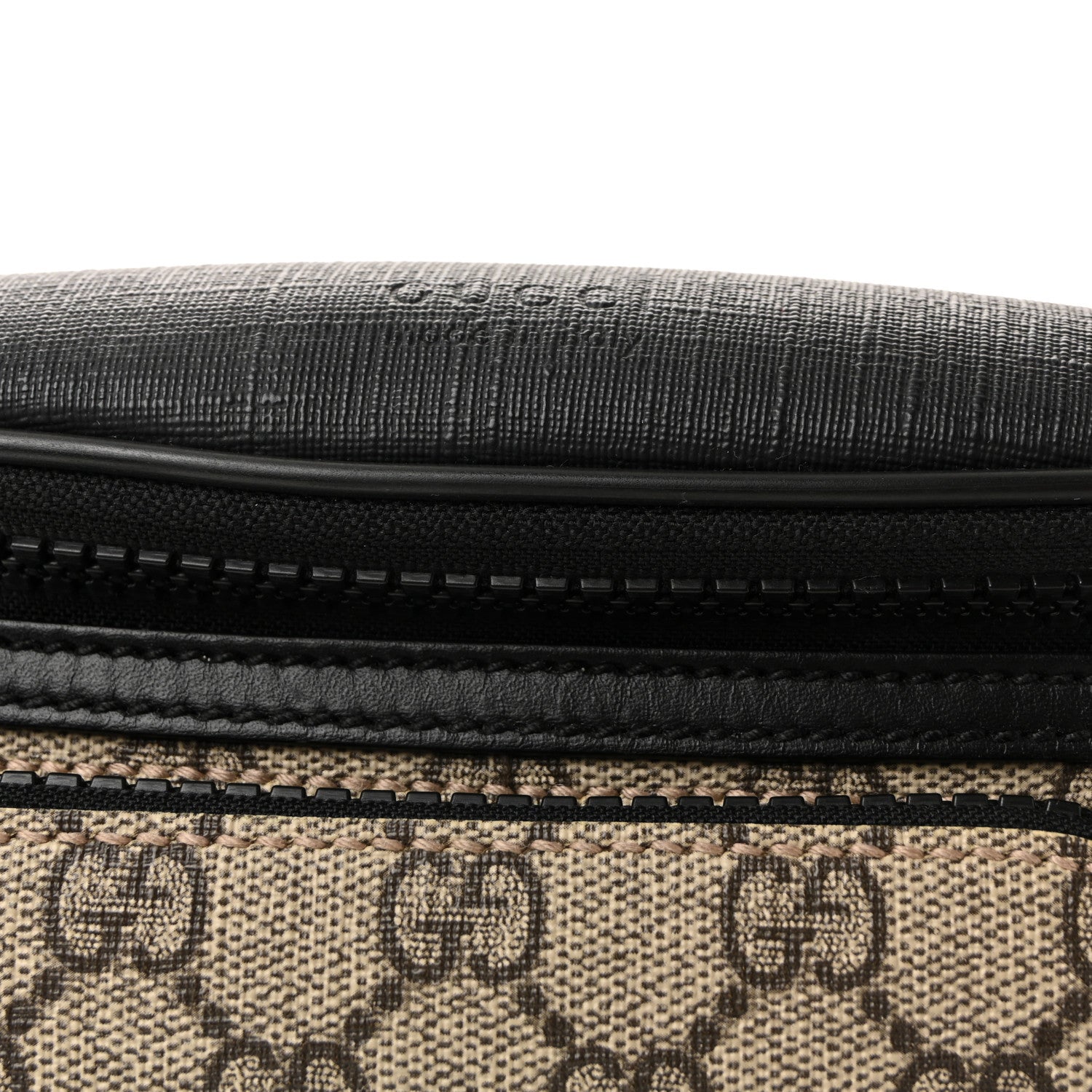 GG Supreme Monogram Belt Bag Black