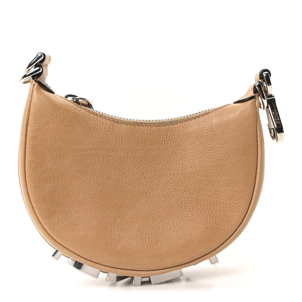 Vitello Grace Nano Fendigraphy Hobo Charm Miele Scuro