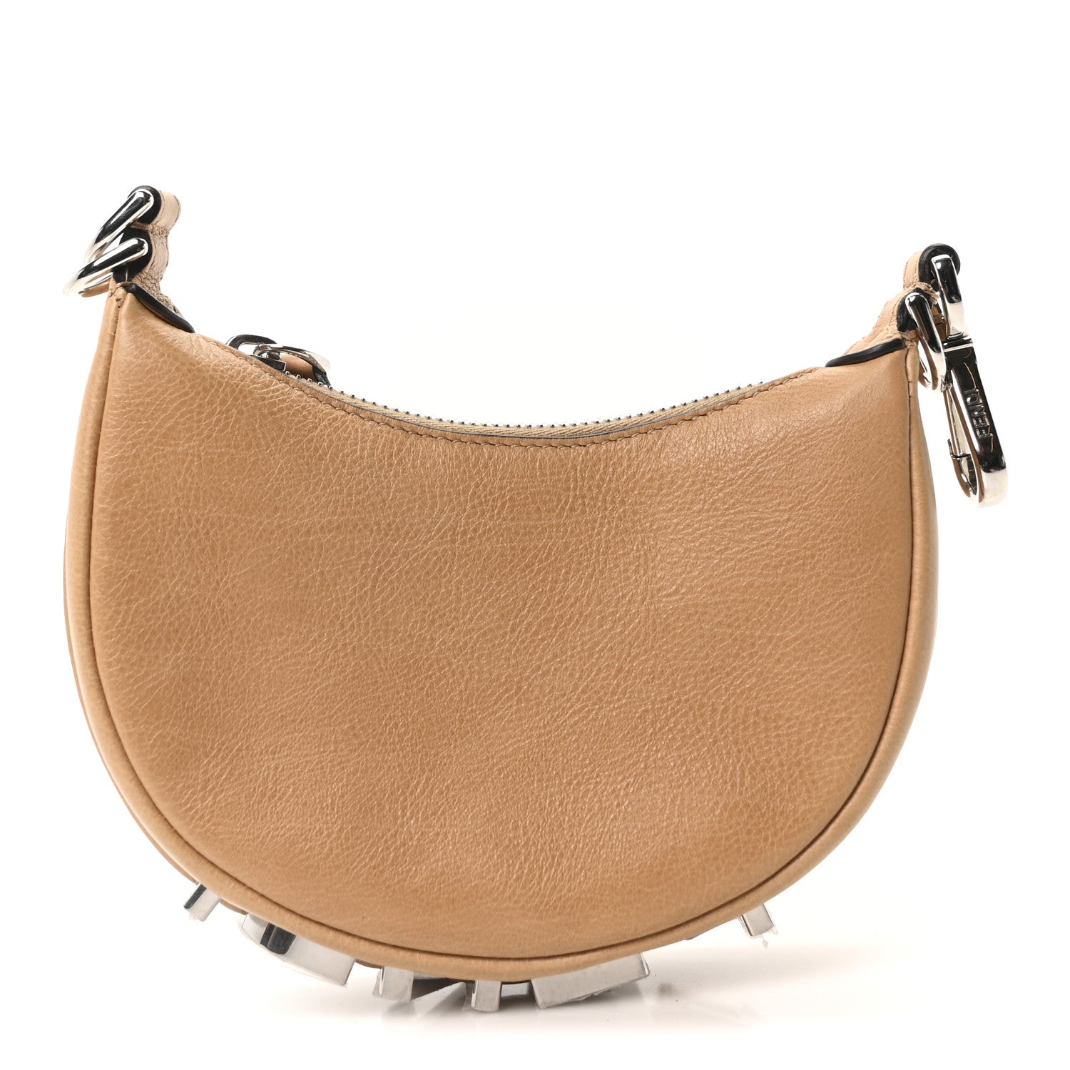 Vitello Grace Nano Fendigraphy Hobo Charm Miele Scuro