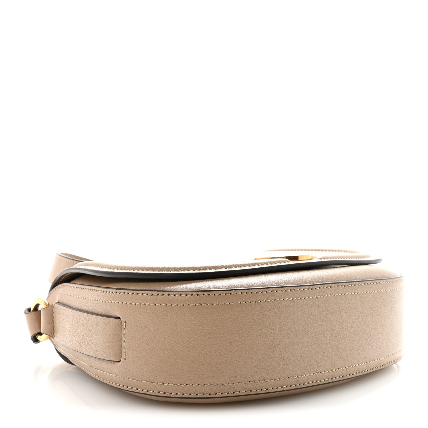 Grained Asian Water Buffalo Horse Medal Saddle Crossbody Bag Boyish Brown