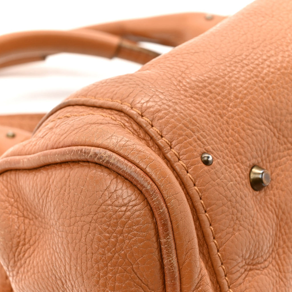 Calfskin Medium Paddington Satchel Tan