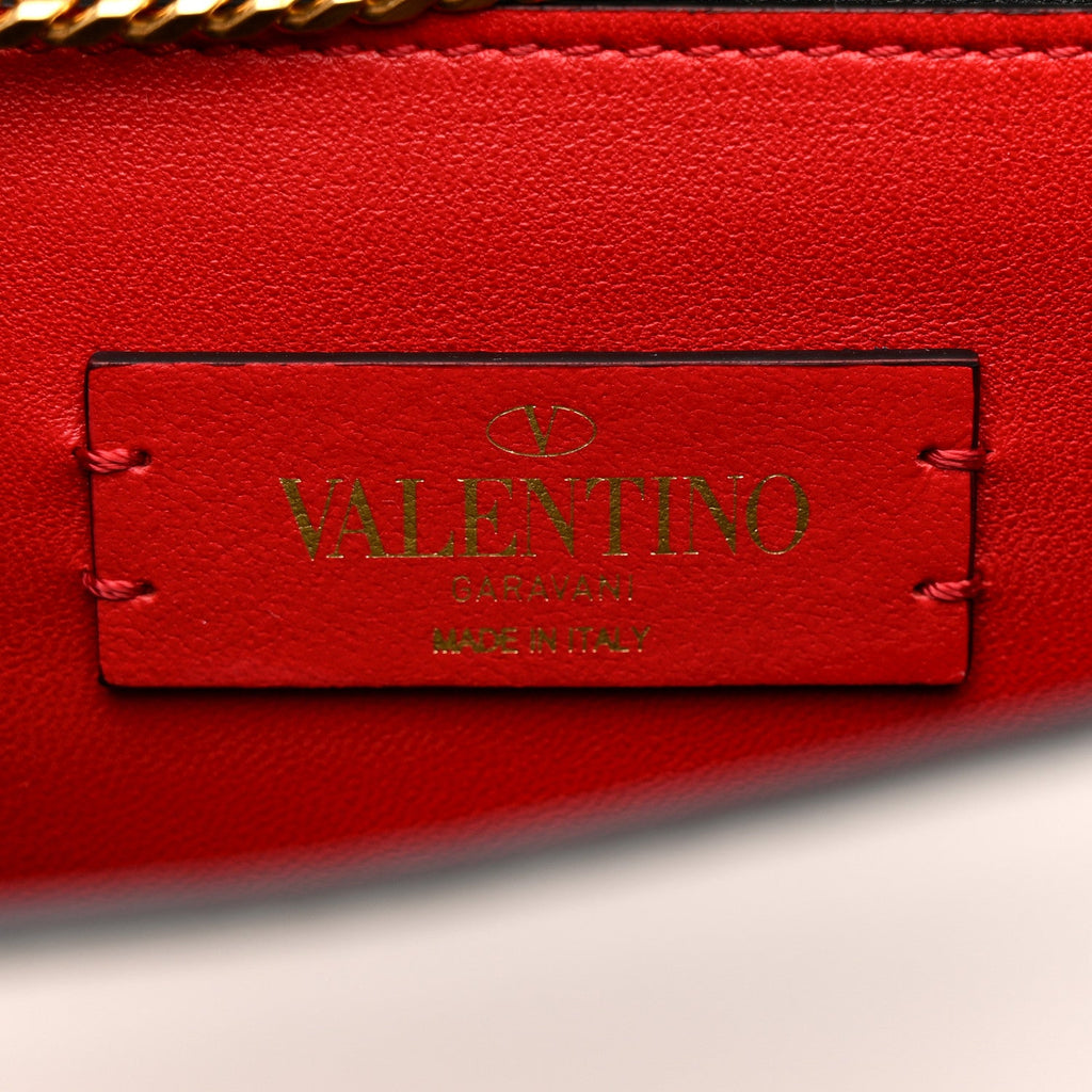 Smooth Calfskin Small VLock Shoulder Bag Bianco Ottico Rouge Pur