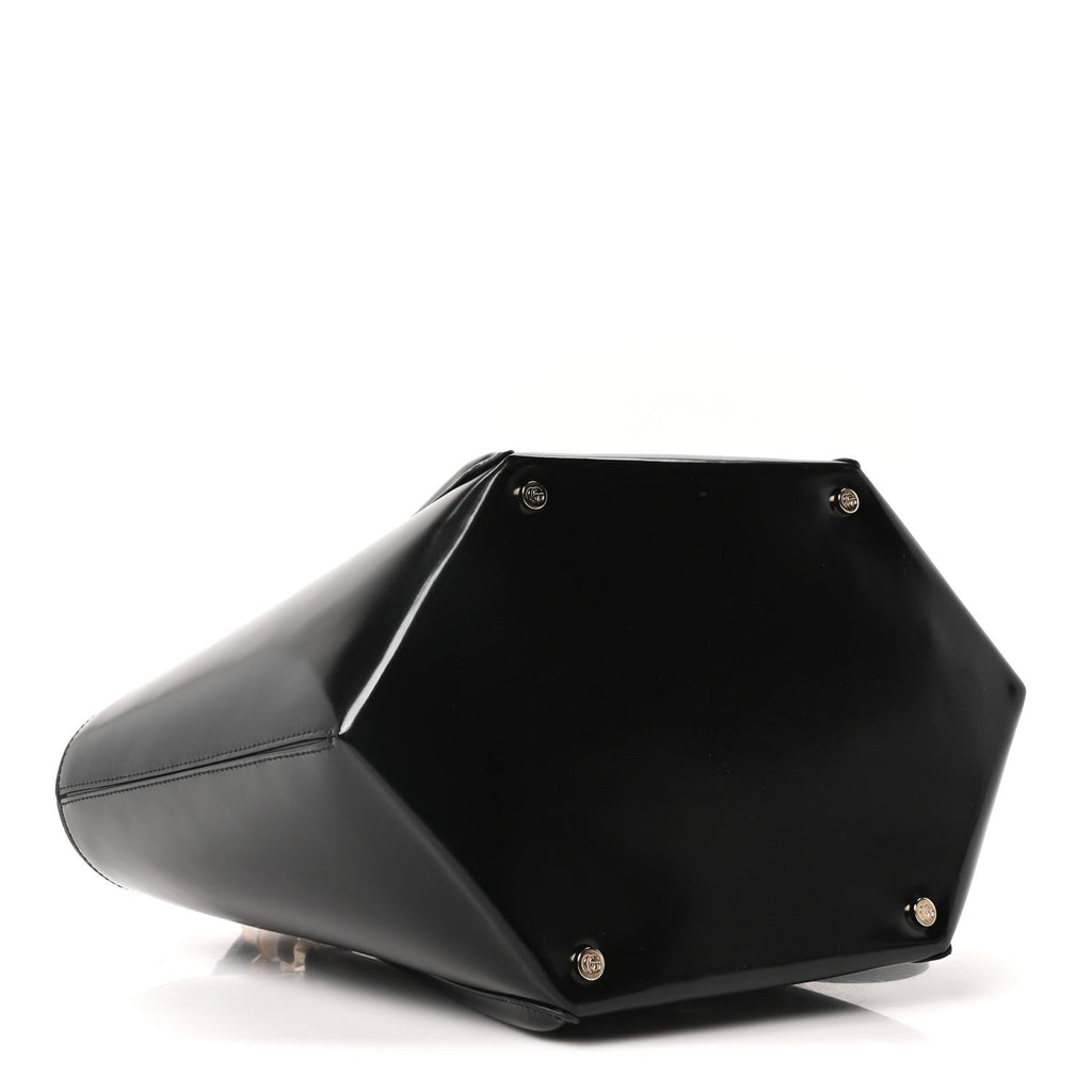 Spice Lux Nappa Bamboo Basket Bag Black