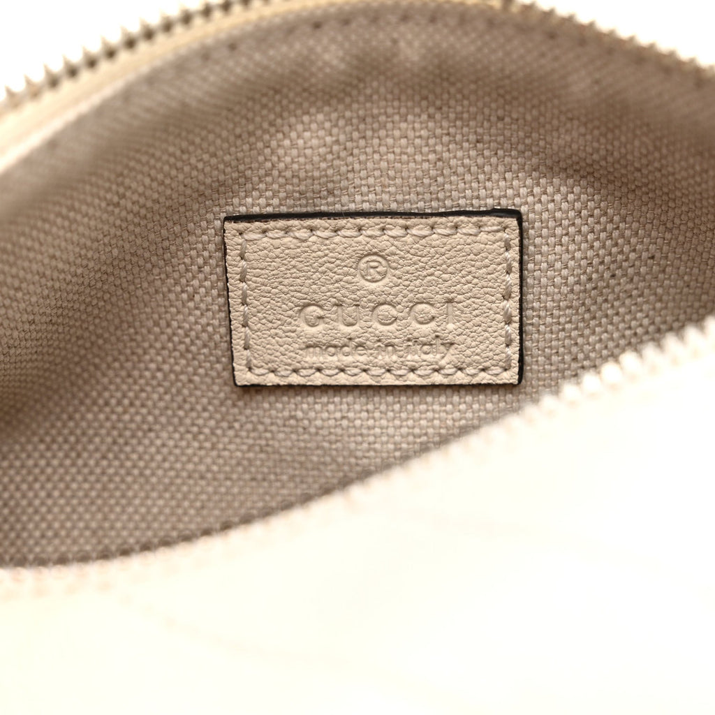 Sakai Be Green Calfskin Diagonal Stitched Mini Blondie Barrel Shoulder Bag Mystic White