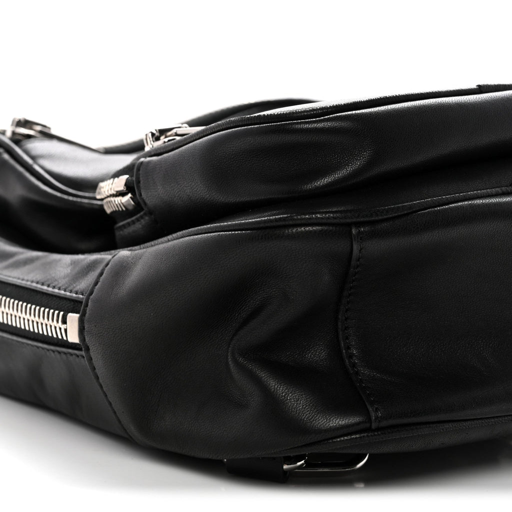 Lambskin Medium Attica Backpack Black